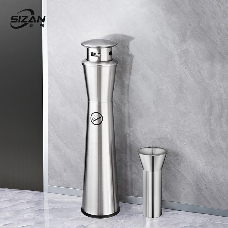 斯赞 不锈钢立式烟灰柱 25*25*108cm 个高清大图