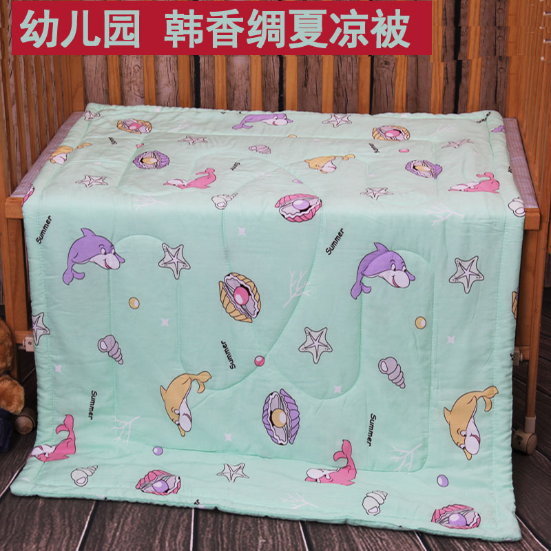 幼儿园儿童夏凉被卡通绵绸空被宝宝午睡被春秋被夏季小被子