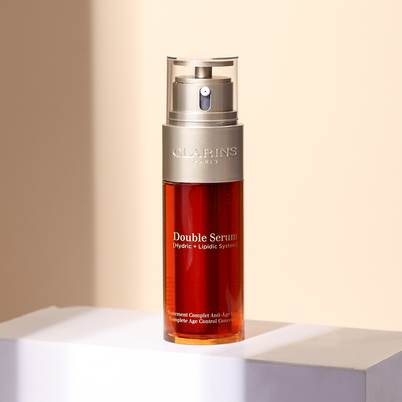 CLARINS (CLARINS)娇韵诗双萃精华50ml赋活修护 黄金双瓶 弹润透亮平衡水油保湿不黏腻 收缩毛孔混油挚爱 明星产品
