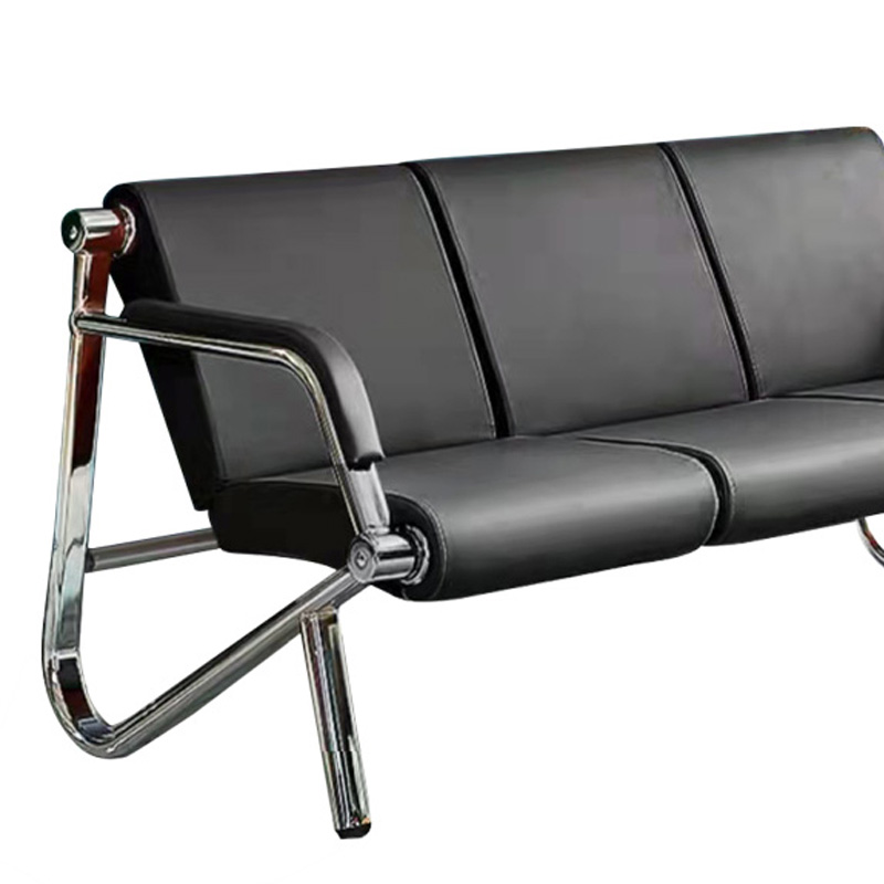 巴洛卡 皮布沙发 沙发椅等候椅沙发等待沙发办公室沙发BLK818西皮三人位高清大图