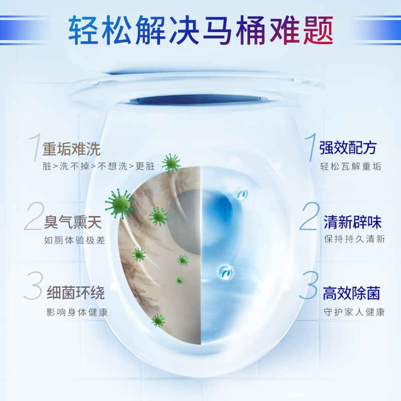 礼千初 洁厕灵 马桶清洁剂卫生间清洁剂 强效厕清 500g(4瓶装)高清大图
