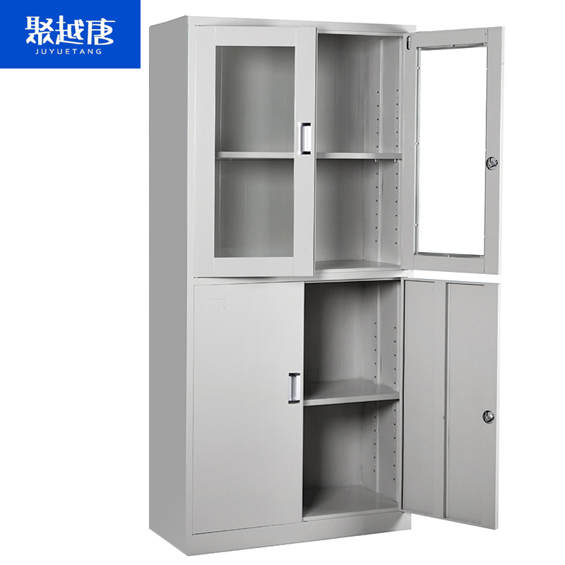 聚越唐多层办公柜简约钢制文件柜带锁音轮子移动式收纳柜JUYUETANG高清大图