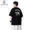 DEBRAND夏季ins潮牌重磅短袖t恤男士宽松圆领纯棉欧美式印花上衣
