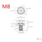 M6 M8 304不锈钢十字外六角三组合螺丝 六角组合螺钉*10-12-16-30