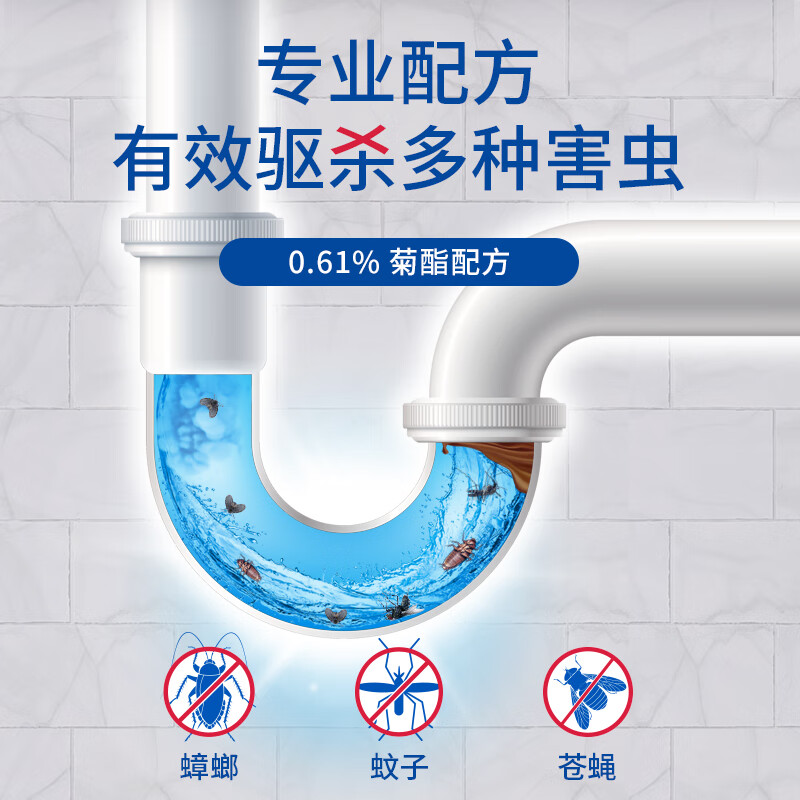 榄菊下水道杀虫气雾剂(300mL*2瓶)*4组高清大图