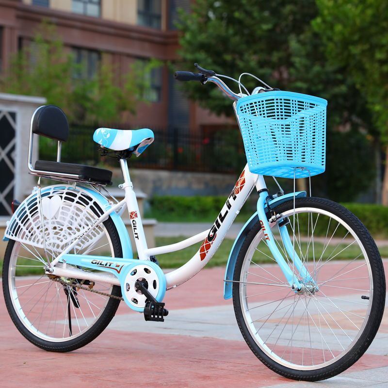 24寸26寸自行车成人男女式单车淑女车通勤复古轻便车学生车