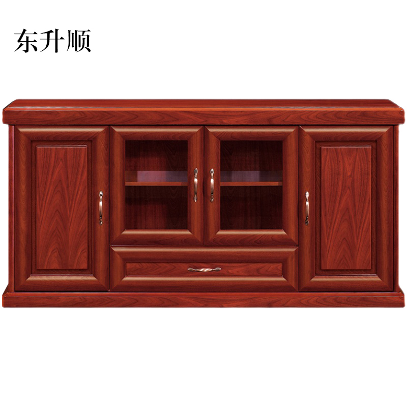东升顺胡桃色餐边柜简约茶水柜四门1600*400*800