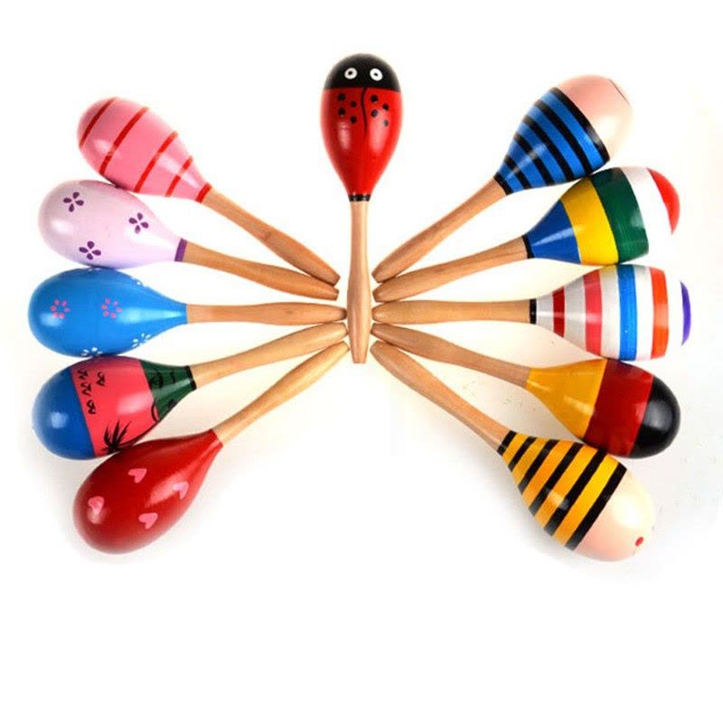 宝宝沙锤婴儿早教音乐打击乐器沙球儿童摇铃抓握追视追听训练玩具(单只的价格)颜色随机图片