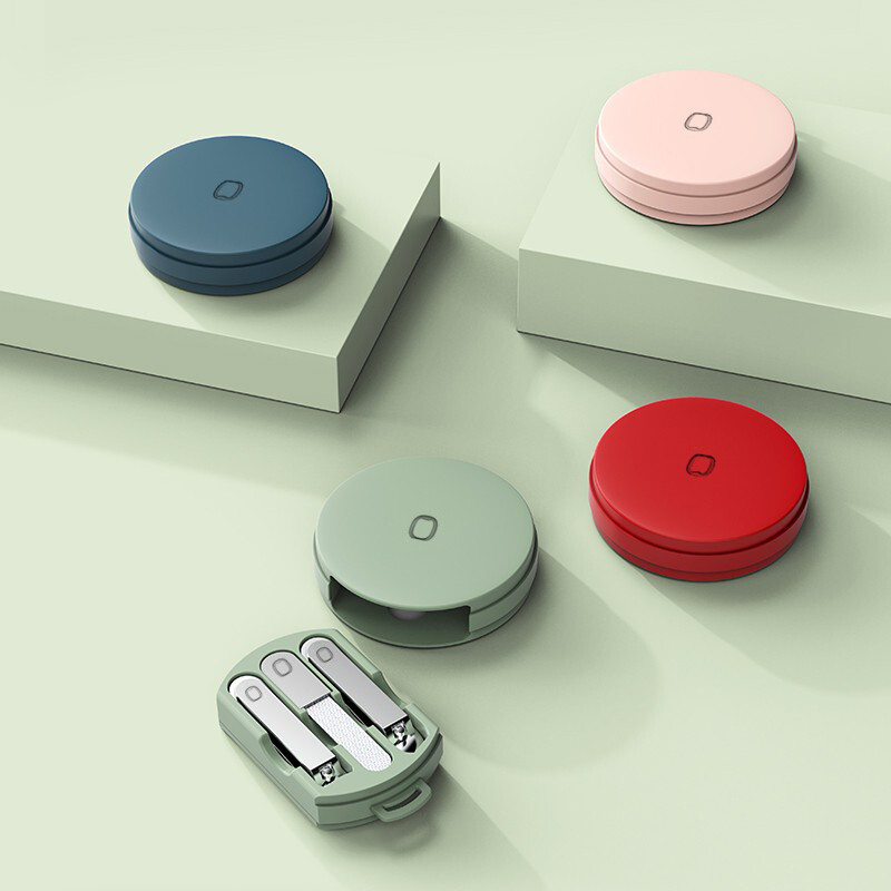 七素 指甲刀套装家用剪指甲钳便携修甲工具马卡龙炫彩3件套 Q1A377352 (颜色随机)