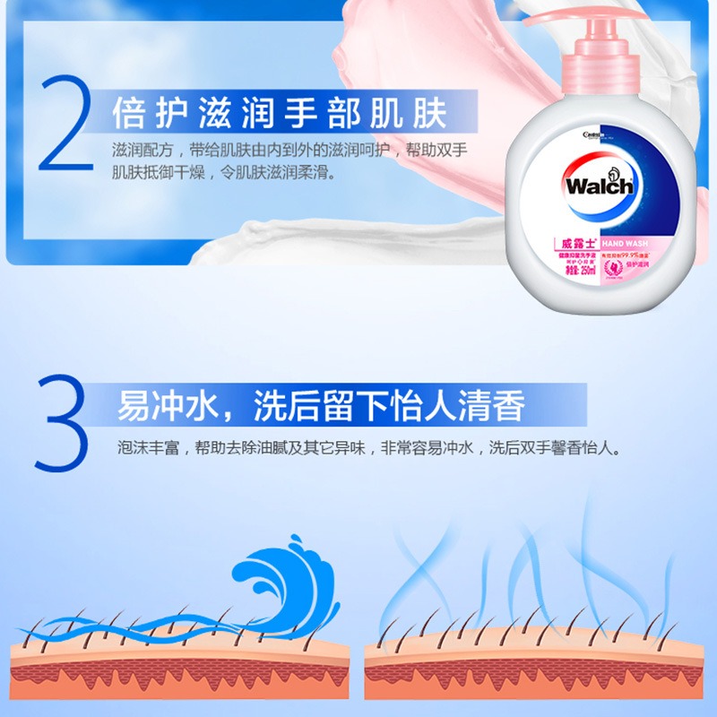 威露士泡沫洗手液225ml抑菌99.9%清香型健康呵护清洁杀菌儿童家庭高清大图