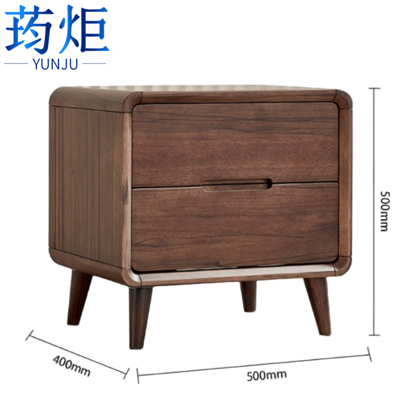 荺炬实木床头柜高清大图