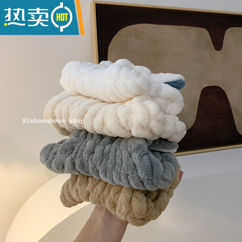 敬平馨帮帮杂货铺可爱卡通浴帽包头巾干发巾干发器吸水速干干发帽女 粉色