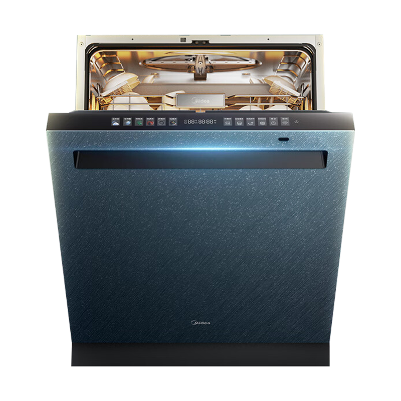 美的(Midea)16套嵌入式洗碗机晶焰星河M9 五臂飓风洗一键单消毒变频四星消毒105℃热风烘干168h存储
