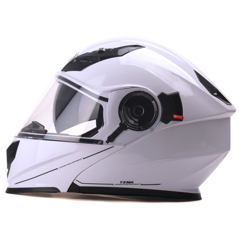 野马yema9927电动摩托车头盔男四季通用个性酷机车安全帽全盔覆式双