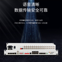 博扬 综合业务电话光端机 16路E1+8路电话+4路百兆以太网 单纤60km 机架式单电源 1对价BY-8P16E4FE