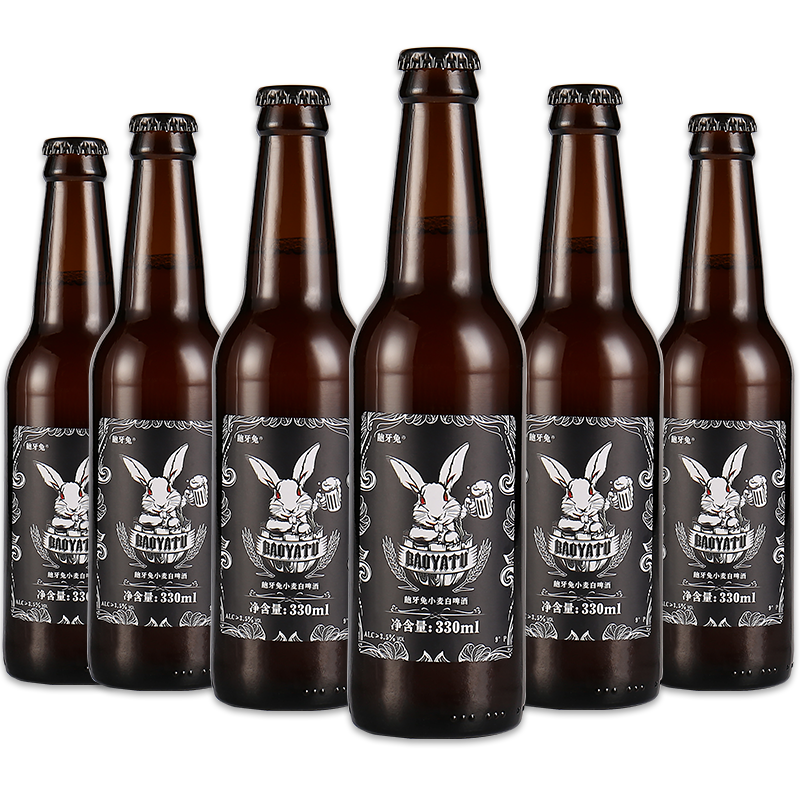 龅牙兔小麦白啤酒精酿原浆啤酒德式小麦风味啤酒国产精酿原浆啤酒6