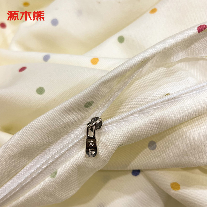 S072针织棉双层纱四件套床单款1.8四件套-被套200x230高清大图