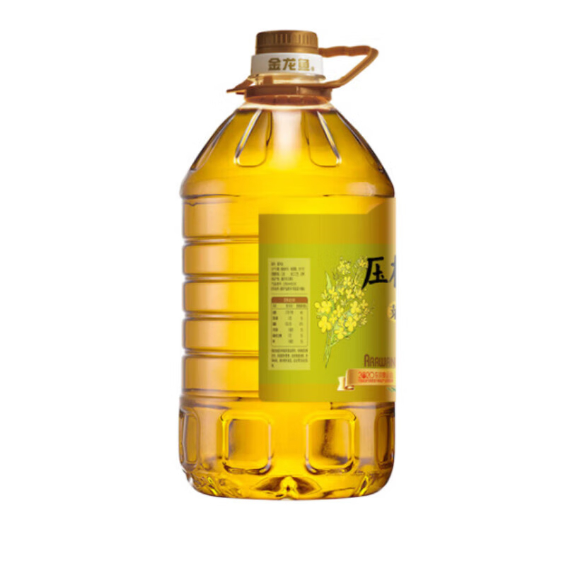 金龙鱼食用油 菜籽油 压榨本香菜籽油5L (非转基因/物理压榨)