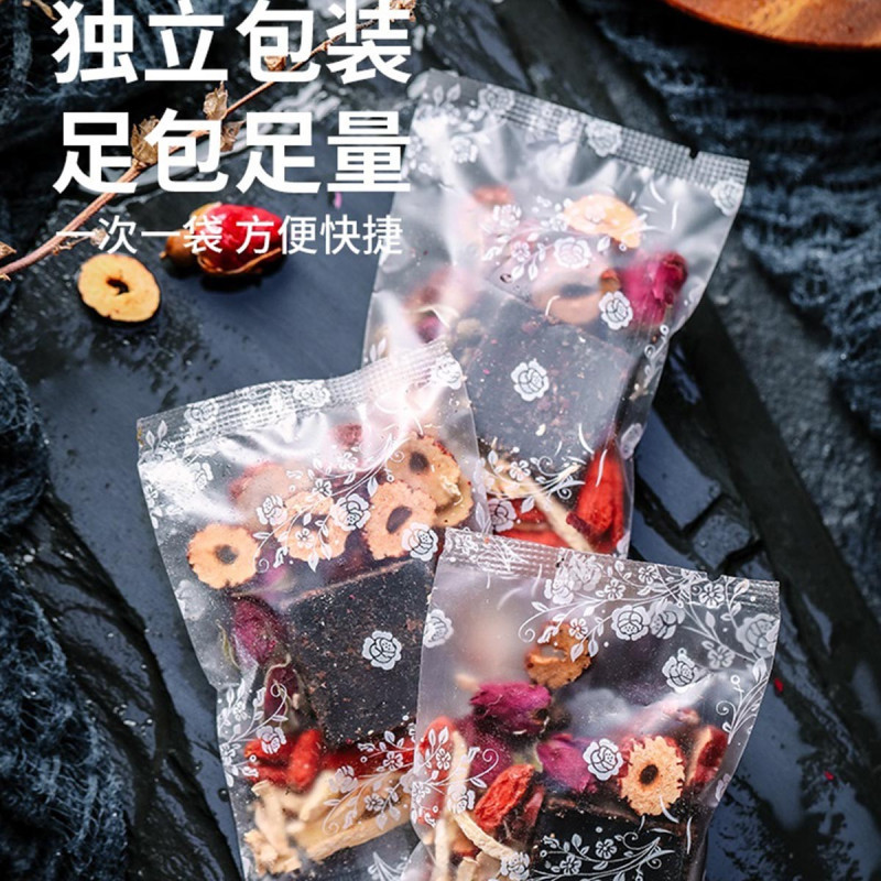红糖姜茶大姨媽宫寒补气养血女調理红枣桂圆枸杞茶黑糖姜枣茶姜糖