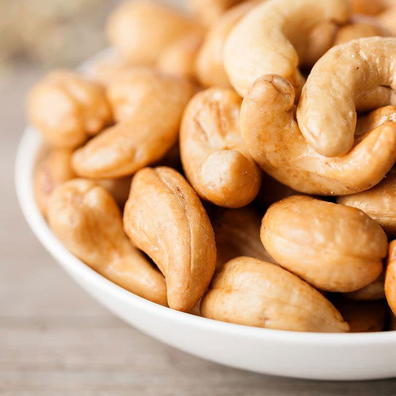 如水坚果炒货零食休闲食品 原味腰果仁300g图片