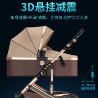 高景观婴儿推车可坐可躺轻便折叠双向减震新生儿童宝宝推车Sanplo