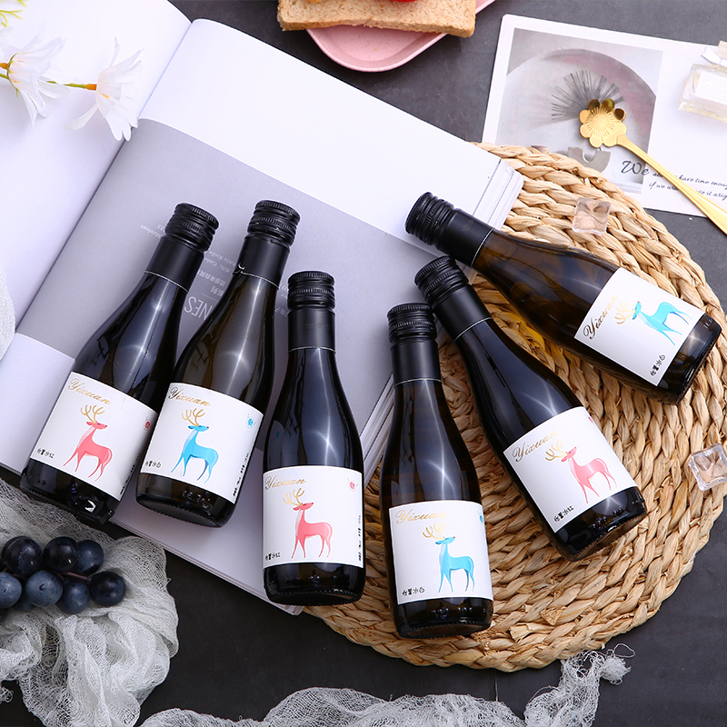 怡萱冰白甜型葡萄酒红酒小瓶装187ml冰红冰白各3支视频