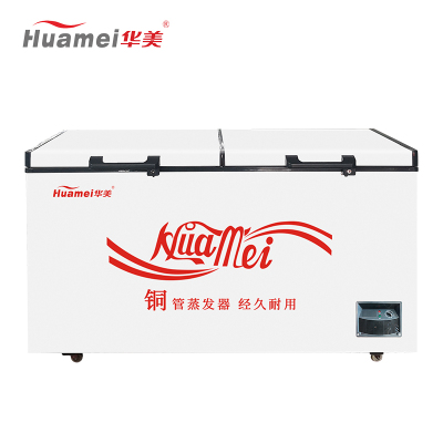 华美(Huamei)BC/BD-518升顶开门冰柜 冷藏冷冻转换 节能单温冰箱 家用商用卧式冷柜展示柜