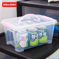 JEKO&JEKO 塑料桌面小号透明收纳箱5L 玩具收纳盒零食整理箱手提储物箱SWB-5276