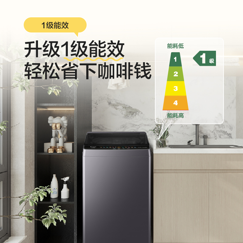 统帅(Leader)海尔出品 8.2公斤 全自动波轮洗衣机 1级能效 除螨 超微净魔方政府补贴 XQBL82-M20D1高清大图