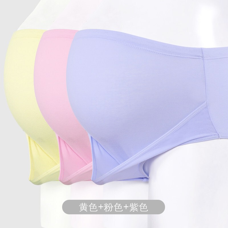 三条孕妇内裤棉高腰托腹裤头可节士内衣孕妇