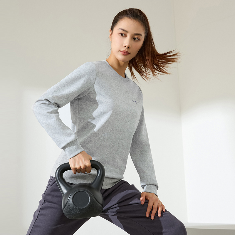 361°运动卫衣女新款圆领套头衫上衣女士宽松休闲运动服高清大图
