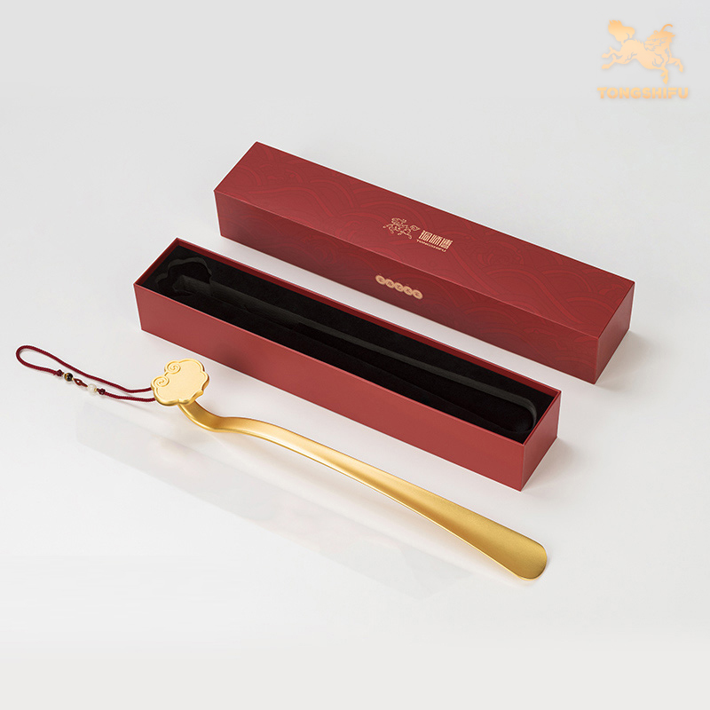 美帮汇全铜摆件《如意鞋拔》铜工艺品 家具饰品 创意礼品 礼盒高清大图