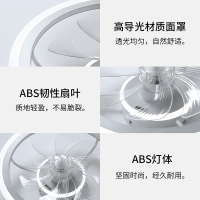雷士照明吸顶风扇灯卧室餐厅家用隐形灯扇现代带电扇的灯 吊扇灯