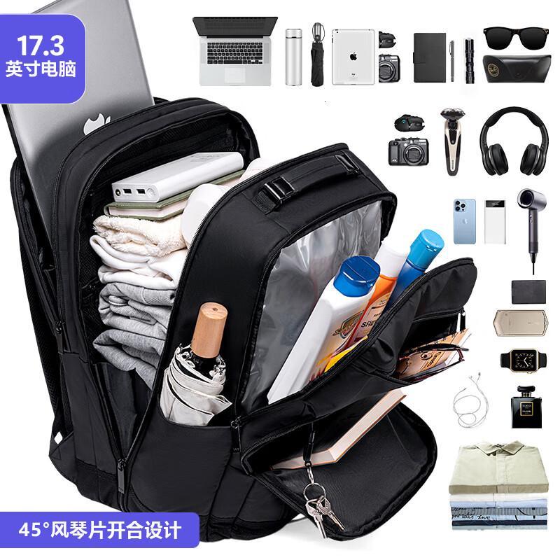 维多利亚旅行者商务出差包双肩包笔记本电脑包USB充电背包9089黑色高清大图