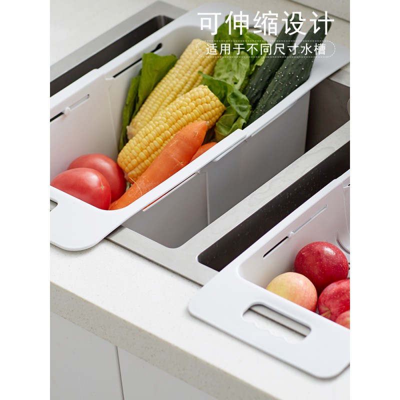 水置物架厨房沥水篮碗架可伸缩水池洗碗放碗筷碗碟池收纳洗菜盆收纳层架 三维工匠高清大图