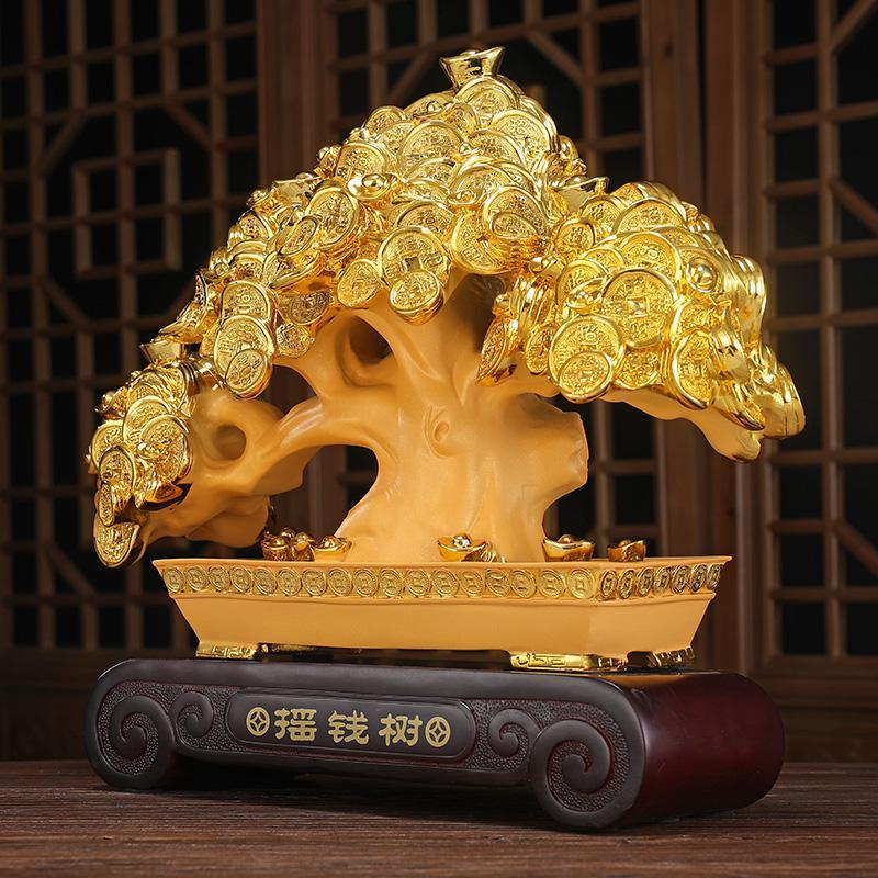 美帮汇树发财摇钱树摆件大号酒柜家居装饰品店铺开业礼品