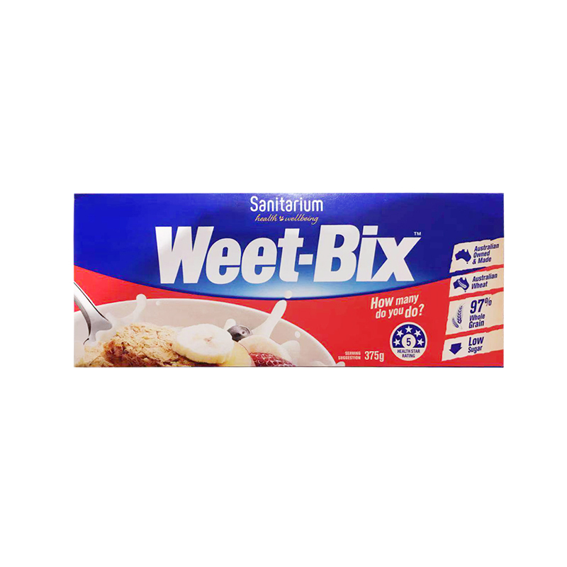 [小包装易携带]新康利(WeetBix)即食麦片 375g/盒 谷物早餐 方便速食 进口食品 澳大利亚进口