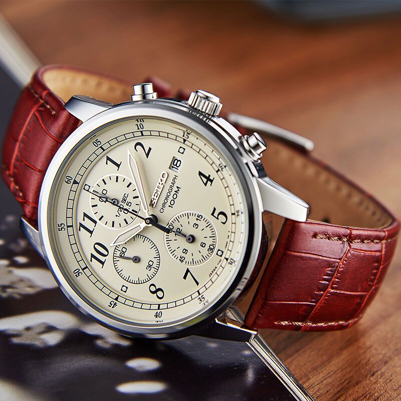 精工(SEIKO)手表 Chronograph功能计时系列智慧夜光商务休闲时尚防水男表 SNDC31J1