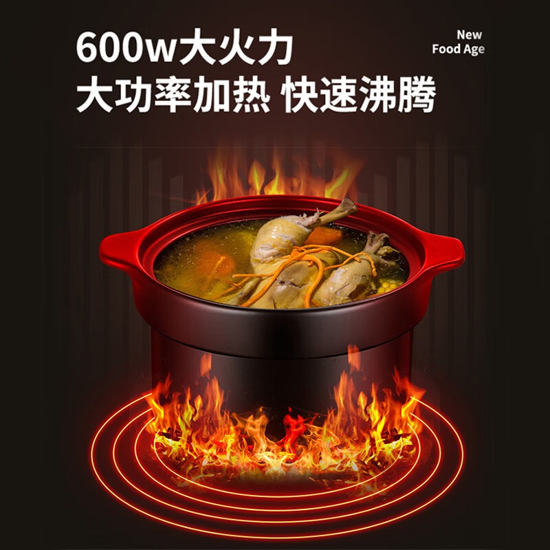 苏泊尔(SUPOR) 精控快速炽陶电炖锅 4L大容量 TG40YC5(可定制LOGO)高清大图