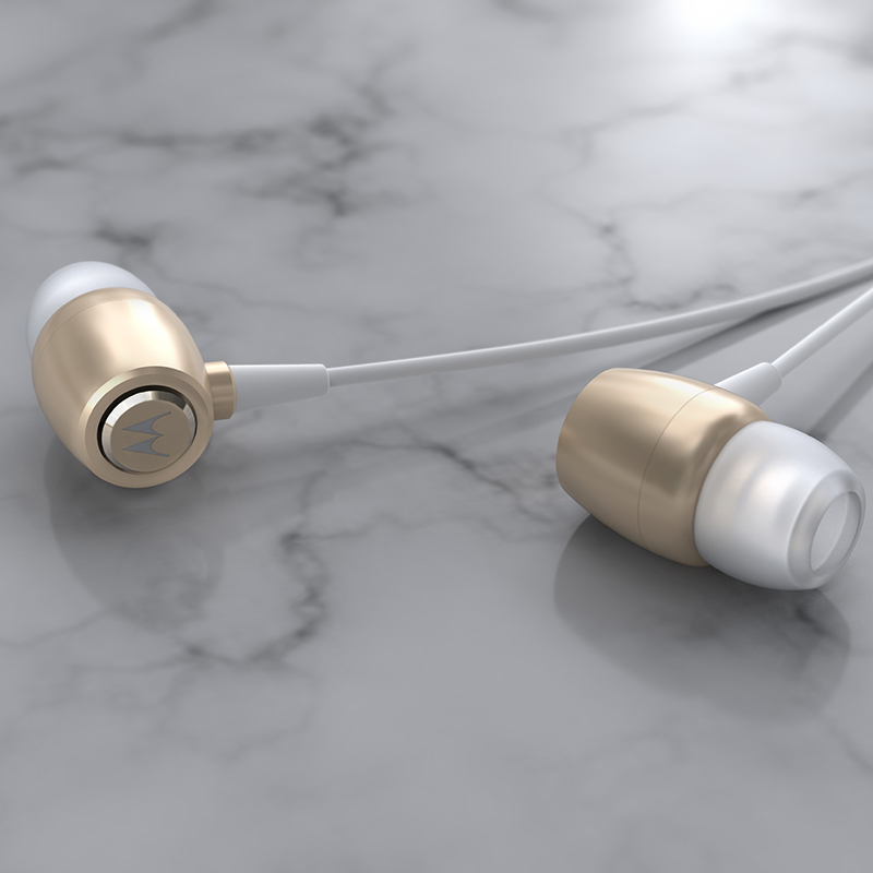摩托罗拉(motorola) Earbuds Metal 金色耳机