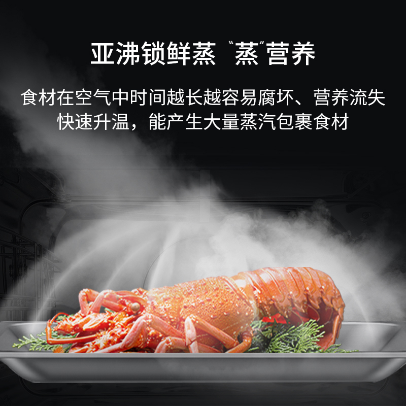 西门子CD589ABS0W 45升 嵌入式蒸箱 多功能智能电蒸箱 精准控温 双重自清洁蒸饭柜高清大图