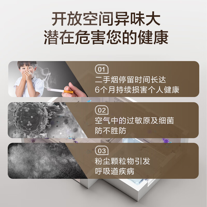霍尼韦尔(Honeywell) 空气净化器 小型净化器 多重净化除菌除粉尘烟味 KJ45F-X02高清大图