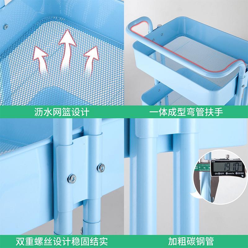 家柏饰(CORATED)置物架落地卧室厨房小推车家用收纳架可移动浴室带轮子手推车架子图片