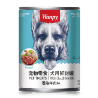 顽皮Wanpy宠物零食犬用鲜封罐香浓牛肉味375g