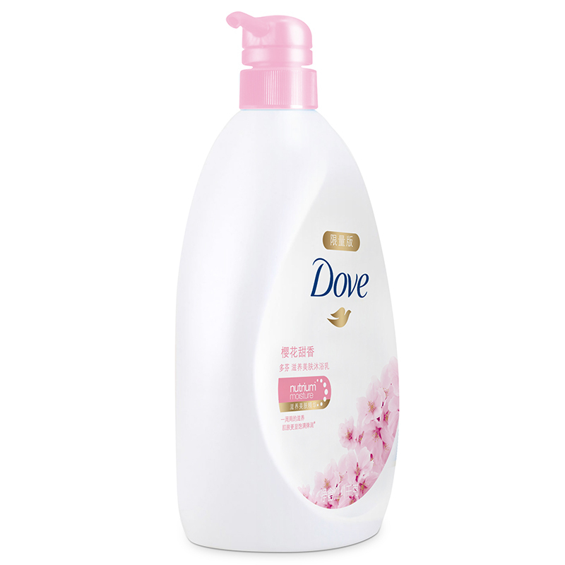 多芬 (DOVE) 滋养美肤沐浴露 樱花甜香1KG 各种肤质 成人[联合利华]