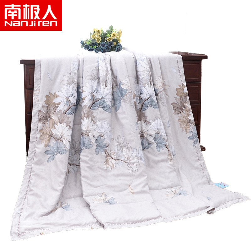 南极人(NanJiren)家纺 可水洗天丝夏被纤维平纹夏凉被 床上用品花朵/草/叶子空调被子被芯