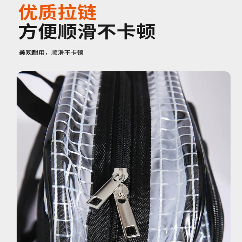 阖嘉(YBBH) PVC防静电无尘工具包透明无尘包 17寸带反光条斜跨包 YB-PVC-17B高清大图