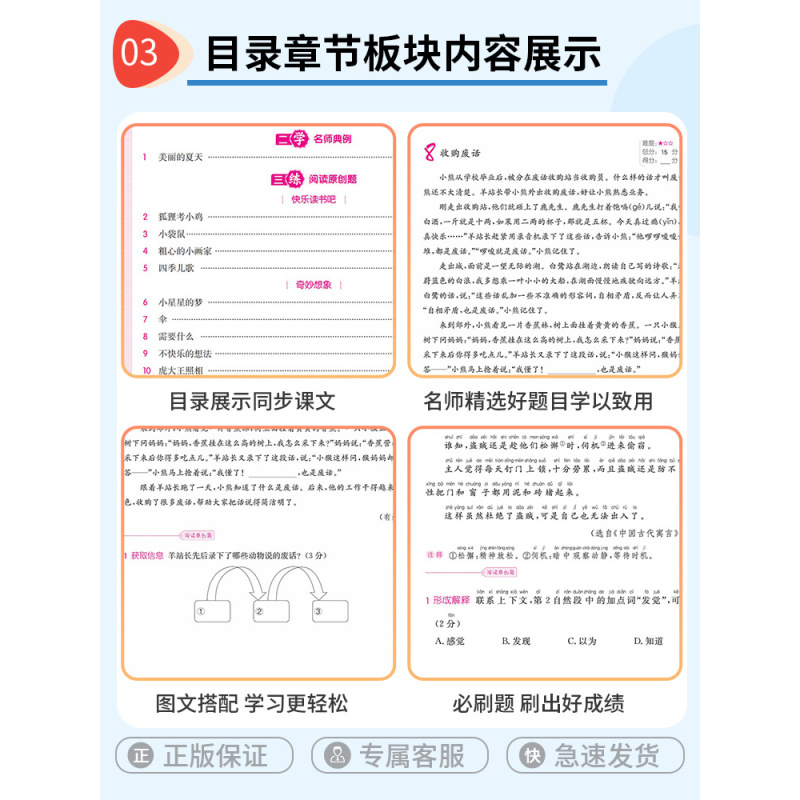 语文 通用版 小学四年级 [正版]一本 小学语文阅读训练100篇一年级二年级三年级四年级五年级六年级小升初上册下册 人教