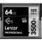 雷克沙Lexar CFast 2.0存储卡 64GB 摄影单反相机专用卡 读525MB/s 写445MB/s