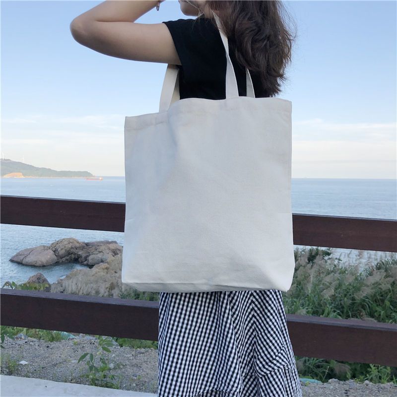 帆布袋定制印logo购物包定做棉布袋手提袋环保袋子束口袋订制白色竖版